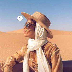 Lack of Color Palma Boater *Small* palm leaf sun hat